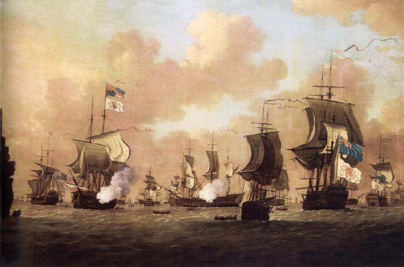 Monamy, Peter The Surrender of the Spanish Fleet to the British at Havana China oil painting art